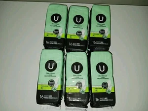 U By Kotex Clean & Secure Liners Long 16ct Each Pack (6-pack) - Picture 1 of 1
