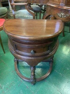 Antike Kabinett Kleiner Tisch A Halbmondförmig IN Eichenholz Old-Time. Jh - Bild 1 von 6
