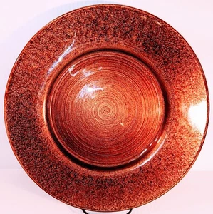 (Set of 2) Marrakech By Crate & Barrel Service Plates 13” Copper (Very Good) - Picture 1 of 7
