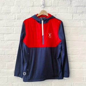 Sunderland of Scotland St. Andrews Quilted Zip Golf Jacket Everest Hoodie Red S - Picture 1 of 8