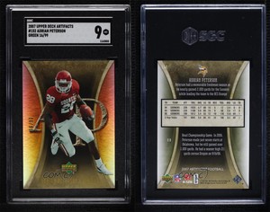 2007 Upper Deck Artifacts Green /99 Adrian Peterson #152 SGC 9 MINT Rookie RC