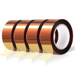 4 Rolls 20Mm X16M(52Ft) Heat Tape High Temperature Heat Resistant Tape Heat Tran - Picture 1 of 12