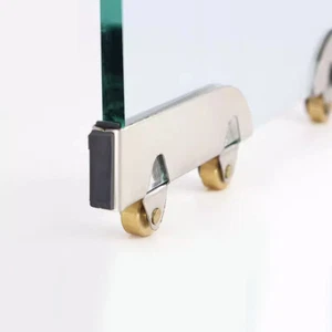Edelstahl 5mm Glas Schiebetürrollen Kupferräder Spurriemenscheiben - Picture 1 of 11