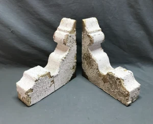 Ein Paar kleine antike Holz Corbel Buchstützen Vintage Veranda Regal Klammern alt 695-25B - Bild 1 von 12