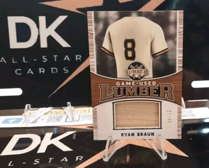 RYAN BRAUN 2024 HOJA MADERA JUEGO USADO RECUERDOS MURCIÉLAGO RELIQUIA 27/40 HECHO - Imagen 1 de 2