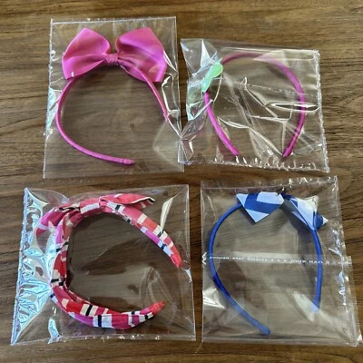 Paquete de 4 diademas Gymboree rayas rojas y ancla blanco azul rosa lazo flor margarita Foto 1 de 4