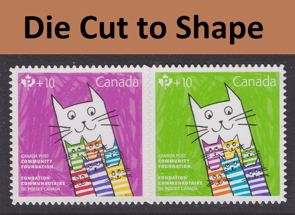 Canada B26i Community Foundation Cat P+10 DCTS horz pair A MNH 2017 - Image 1 of 1