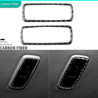 Real Carbon Fiber Rear Reading Light Panel Cover Trim For Ford Explorer 2020-23 - Image 1 of 4