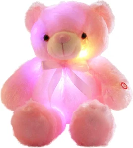 LED Teddy Bears Stuffed Animals, Cute Glow Bear Plush Toys Creative Colorful Lum - Picture 1 of 12