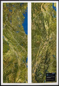 El sendero de los Apalaches desde el espacio, mapa en relieve elevado en marco de metal negro - Imagen 1 de 1
