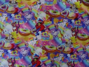 Lisa Frank 90s Nostalgic Cotton Fabric 59 inch width by the half yard