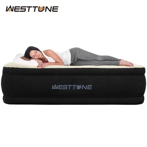 20" Luxury Air Mattress Queen with Built-In Pump,Inflatable Mattress for Home - Picture 1 of 8