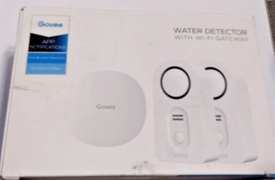 Govee WiFi Water Sensor 2 Pack, Water Leak Detector Brand New Open Box - Image 1 of 2