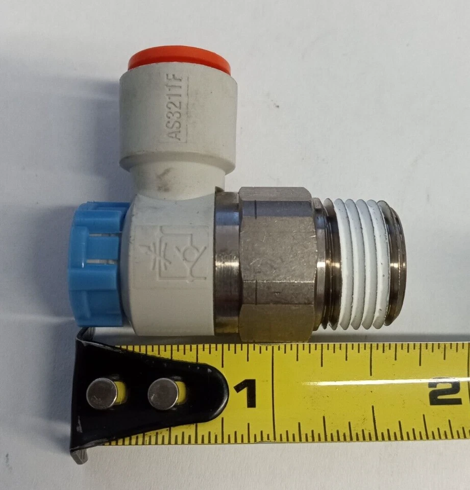 SMC AS3211F-N03-11SA 3/8"x3/8"NPT push-to-connect speed controller **5-pack** - Image 1 of 3