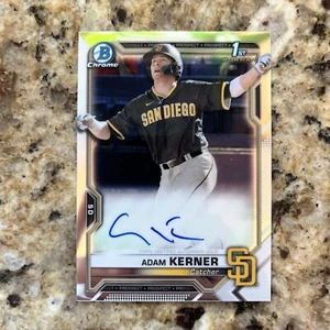 Autógrafo Adam Kerner 2021 Bowman Chrome Prospect #CPA-AK Auto Padres - Imagen 1 de 2