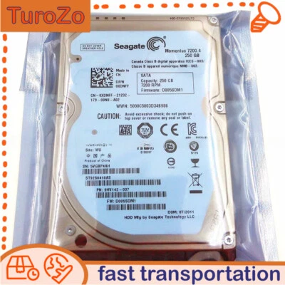 Seagate Momentus 250GB 7200.4 Internal 7200RPM 2.5" Internal Hard Disk Drives - Image 1 of 4