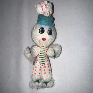 Vintage 1950-1960 Garn Ostern Weihnachtshase Ornament Krawatte Mütze 50er Jahre - Bild 1 von 3