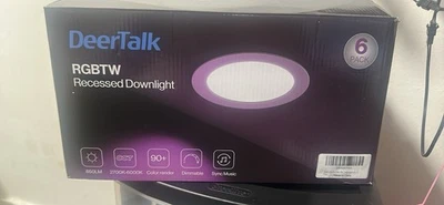 Iluminación LED empotrable de 6 pulgadas con aplicación y control de voz, 3 CCT Foto 1 de 2