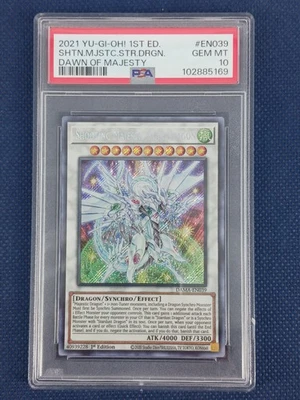 YuGiOh Shooting Majestic Star Dragon #DAMA-EN039 2021 1st Ed SR PSA 10 - Image 1 of 2