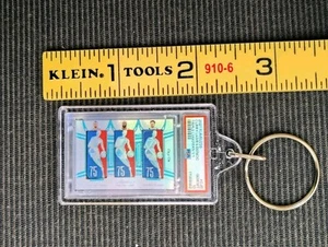 LeBron James Luka Doncic Steph Curry Triple Logoman Psa10 Style Keychain - Picture 1 of 2