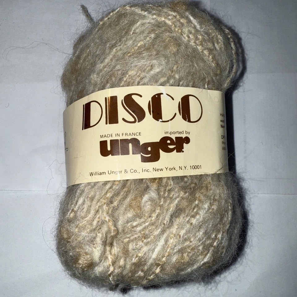 Vintage Unger Yarn - DISCO - #802 Natural - 1.5oz, approx 70yd, acrylic wool bld - Image 1 of 4