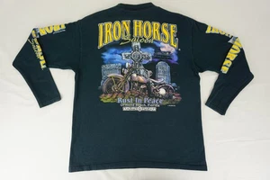 Vintage 2003 Iron Horse Saloon Rust In Peace long sleeve shirt tagged large - Picture 1 of 23