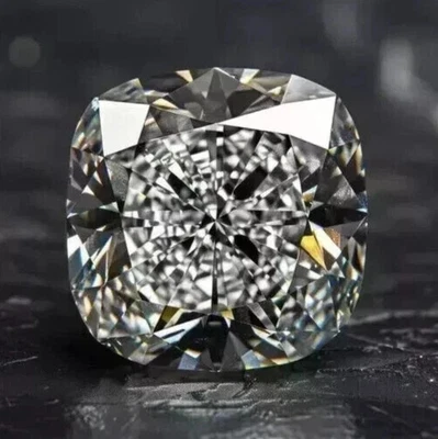 3 Ct Natural Cushion Cut White Certified Diamond D Grade VVS1 + 1 Free Gift - Image 1 of 4