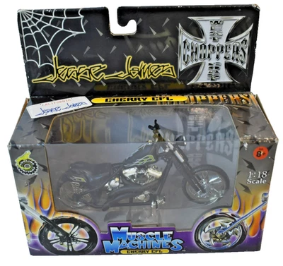 Jesse James West Coast Choppers Cherry CFL Black 1:18 Scale Diecast New - Image 1 of 4