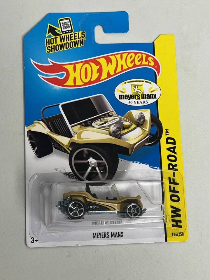 2014 HOT WHEELS MEYERS MANX OFF-ROAD SERIES 114/250 GOLD A114 — 第 1/2 张图片