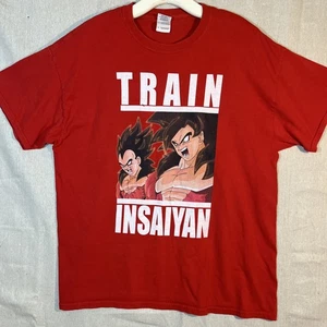 Train Insaiyan Dragonball Rot Herren Shirt XL Anime Goku Kurzarm T-Shirt - Bild 1 von 6