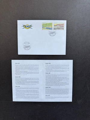 Iceland 1992 FDC (42) Iceland Bridges #754-55 +New Issue Bulletin +250K-Stamp - Image 1 of 2