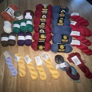34 Piece Huge Yarn Lot Knit Picks, Lion, Cascade+ -Peruvian, Merino, Wool+ 5lb+ - Picture 1 of 17