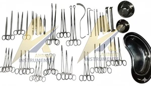 50Pcs General Surgery Basic Laparotomy Surgical Instruments Set - Picture 1 of 4