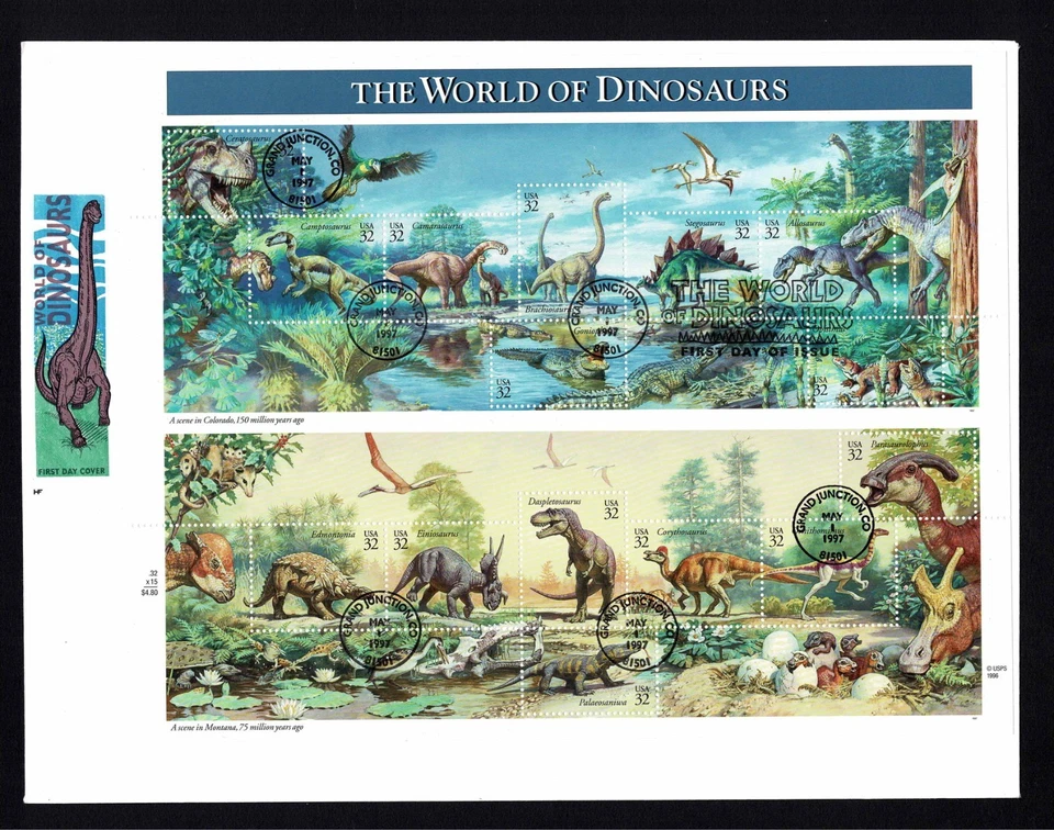 3136 a-o Dinosaurs First Day Covers - sheets - HF - Artmaster & Souvenir Page - Image 1 of 4