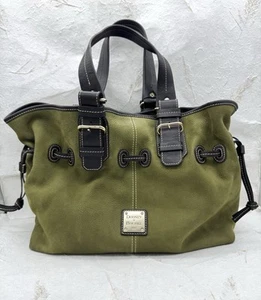 Borsa a tracolla Dooney & Bourke Medium Chiara in pelle nabuk oliva borsa hobo - Foto 1 di 24