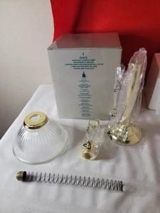 NEU Vintage PartyLite GASLIGHT Kerzenlampe P0472 messingfarben NOS - Bild 1 von 6