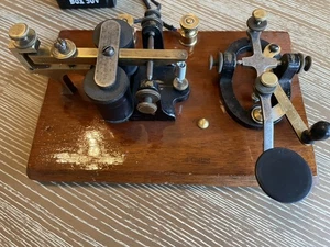 Antique  Telegraph J.H. Bunnell & Co. NY USA Sounder Relay Morse Code - Picture 1 of 8