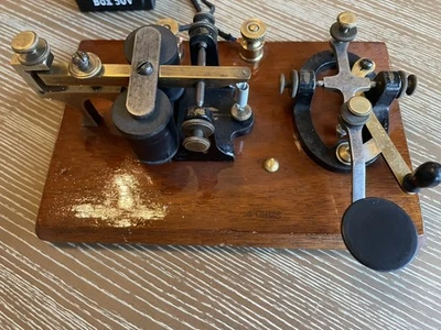 Antique  Telegraph J.H. Bunnell & Co. NY USA Sounder Relay Morse Code - Image 1 of 4