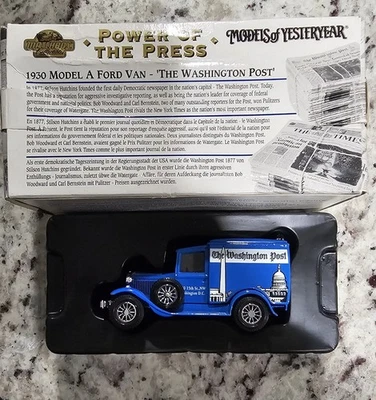 Matchbox "Power Of The Press" YPP08 Washinton Post 1930 Model A Ford Van in box - Image 1 of 4