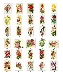 30 personalisierte Adress Vintage Blumen Etiketten (vif1) - Bild 1 von 3