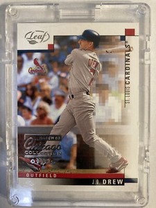 J.D. Drew 2003 Donruss Leaf #245 March 03 CHICAGO COLLECTION numbered 01/05  