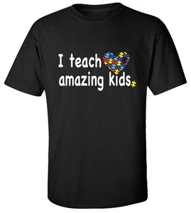 I Teach Amazing Kids Autism T-shirt - Picture 1 of 6