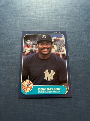 1986 Fleer Baseball Don Baylor #99 Set Break NM - Image 1 of 2