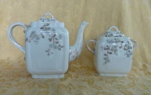 Antique CFH/GDM CH Field Haviland Limoges Teapot & Sugar Bowl Ca.1881 - Picture 1 of 12