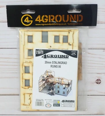 4Ground World At War 20S-WAW-114, Stalingrad Ruins 06 6 Kit, 20mm - Image 1 of 3