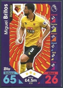 TOPPS MATCH ATTAX 2016-17 #312-WATFORD-MIGUEL BRITOS - Picture 1 of 1