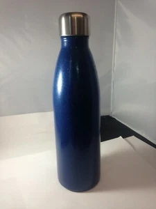 Stainless Steel Double Wall Blue Glitter Water Bottle 17.5oz  - Picture 1 of 3