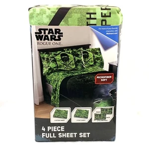 Star Wars Rogue One Microfiber Soft 4 Piece Full Sheet Set - Picture 1 of 5