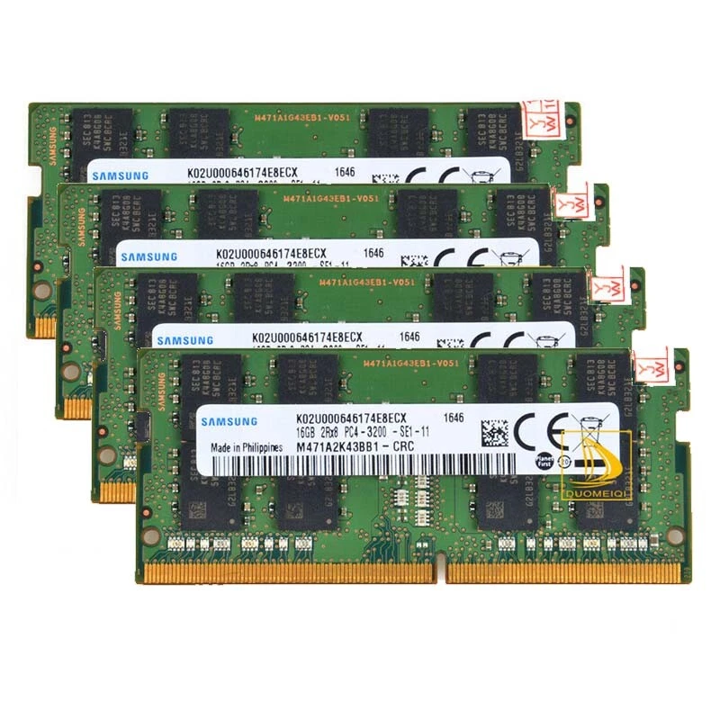 Samsung 4x16GB 2RX8 DDR4 3200AA PC4-3200Mhz SODIMM 260 pin  Laptop Memory RAM - Image 1 of 1