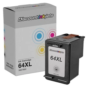 64XL BLACK Ink Cartridge for HP 64 XL High Yield N9J92A Envy 7132 7155 7158 7164 - Afbeelding 1 van 7